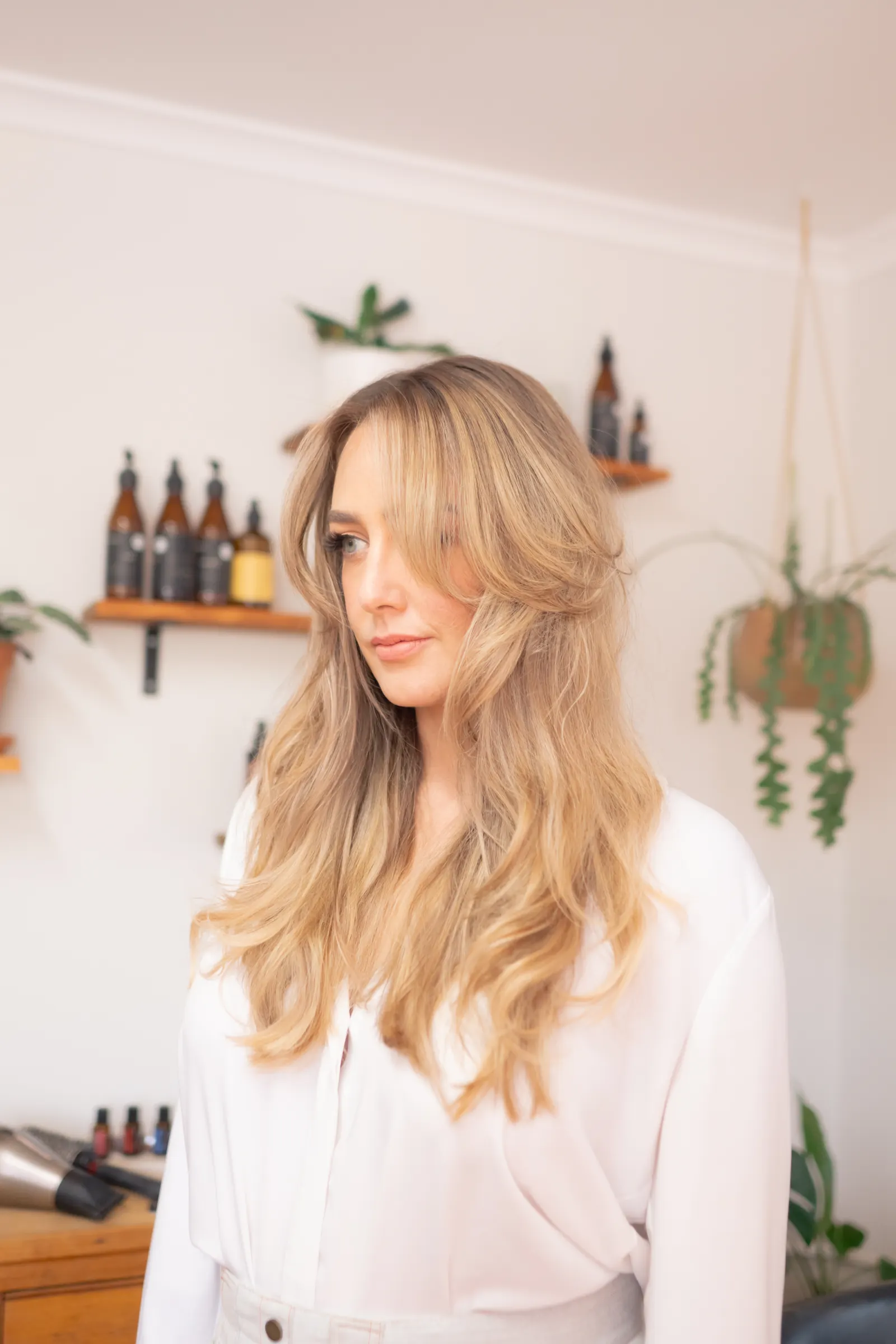 Foils in progress during a blonde colour service at Full Circle