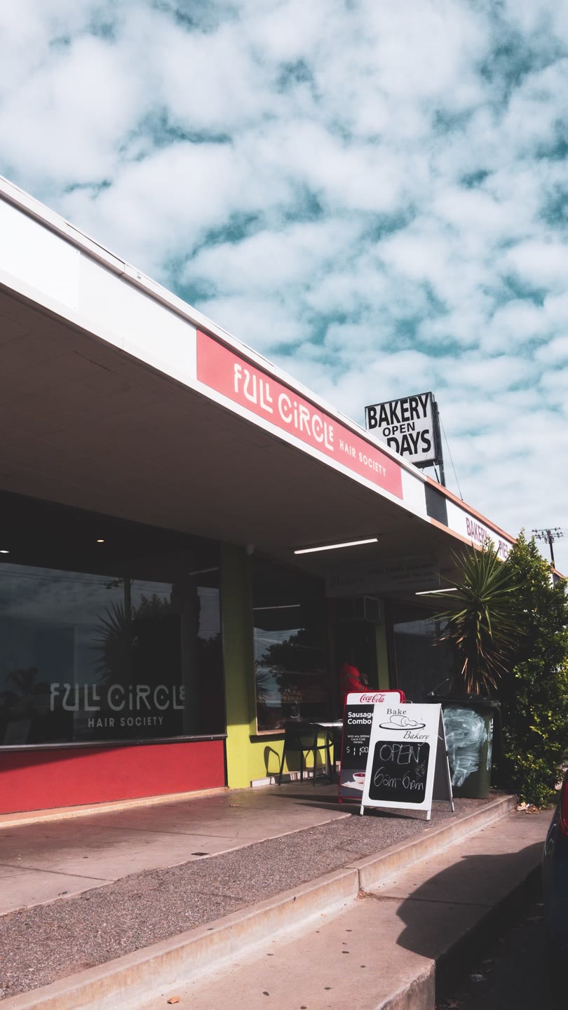 Full Circle Hair Society website rebuild case study Full Circle Hair Society salon storefront in Seacliff Park, Adelaide, featured in an SOL Media website rebuild